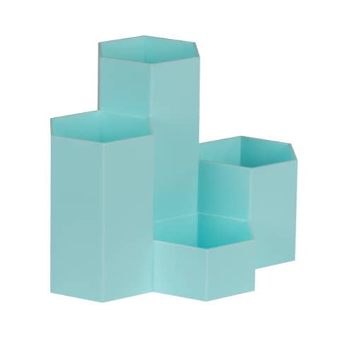 WEDO Multiköcher HONEYCOMB, 4 Fächer, PP, türkis (EAN: 4003801873169)