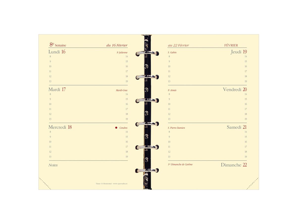 QUO VADIS Nachfüllung für Terminkalender Timer 14 Horizontal (EAN: 3371010119202)