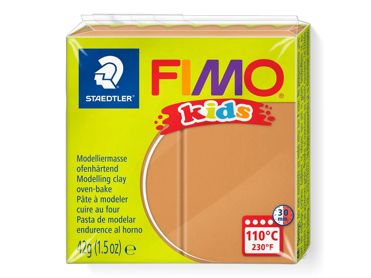 FIMO kids Modelliermasse, ofenhärtend, hellbraun, 42 g (EAN: 4007817804971)