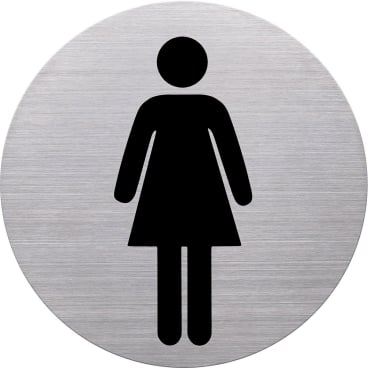 helit Piktogramm "the badge" WC-Damen, rund, silber (EAN: 4012086033786)