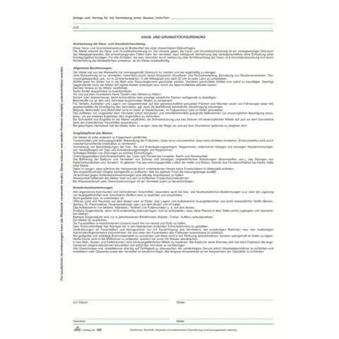 RNK Verlag Vordruck "Vertrag zur Vermietung eines Hauses" (EAN: 4002871054515)
