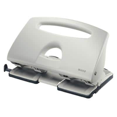 LEITZ Doppellocher, Stanzleistung: 40 Blatt, grau (EAN: 4002432316793)