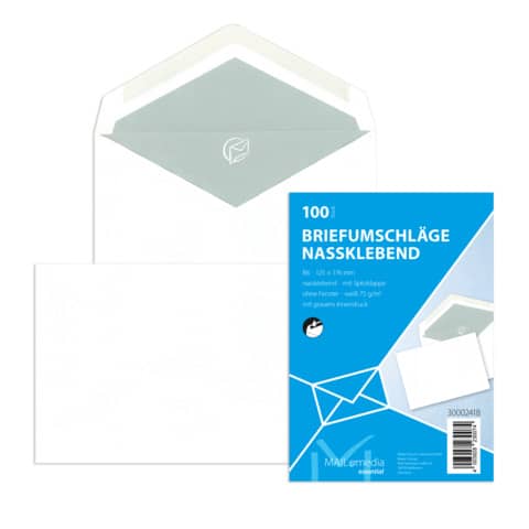 MAILmedia Briefumschlag Offset weiß, B6, ohne Fenster (EAN: 4003928230074)