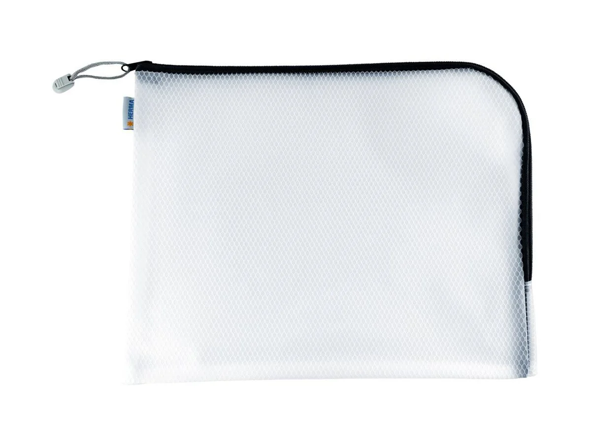 HERMA Reißverschlusstasche "Mesh Bags", DIN A4, schwarz (EAN: 4008705200226)