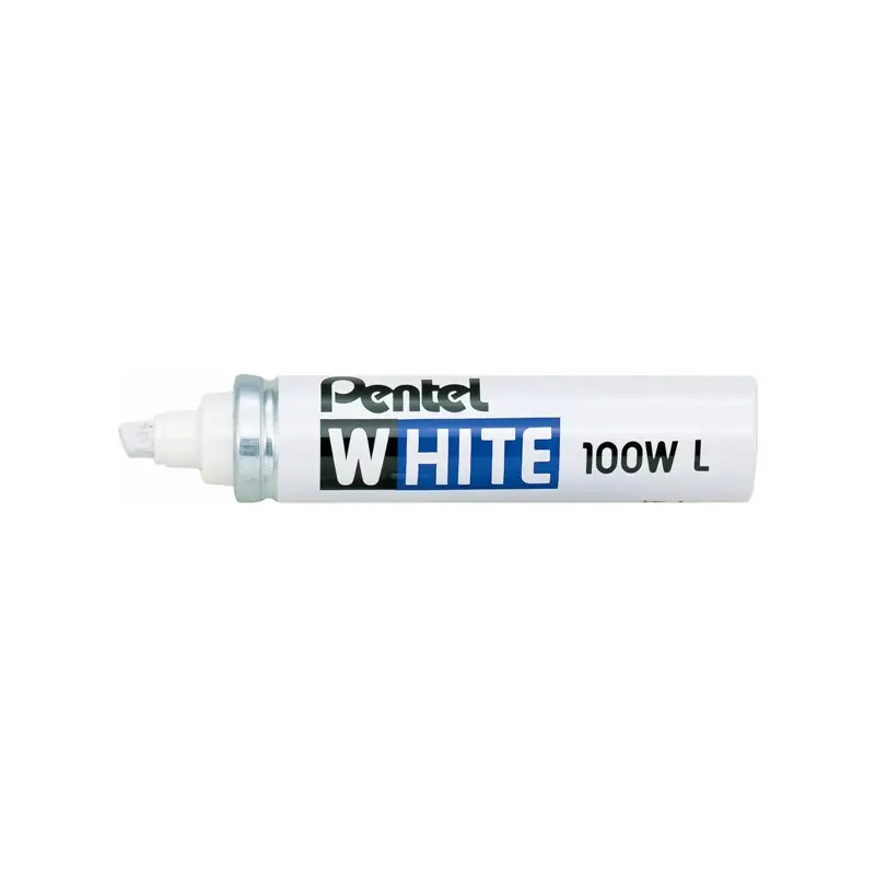 Pentel Weißer Permanent-Marker X100WL, Keilspitze, weiß (EAN: 3474370114235)