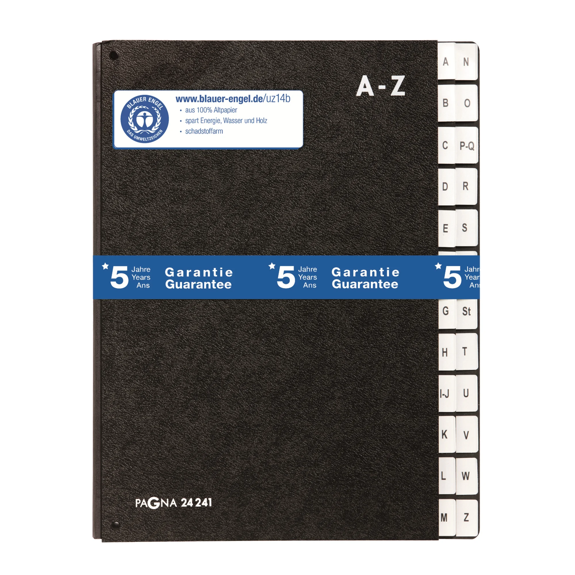 PAGNA Pultordner, DIN A4, 24 Fächer, A - Z, schwarz (EAN: 4013951002067)