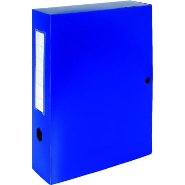 EXACOMPTA Archivbox mit Druckknopf, PP, 80 mm, blau (EAN: 3130630598329)