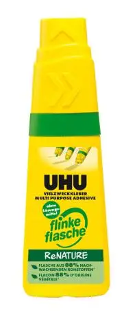 UHU Vielzweckkleber flinke flasche ReNATURE, 40 g Flasche (EAN: 4026700463408)