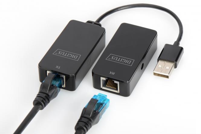 DIGITUS USB 2.0 Extender, PoE geeignet, schwarz (EAN: 4016032365082)