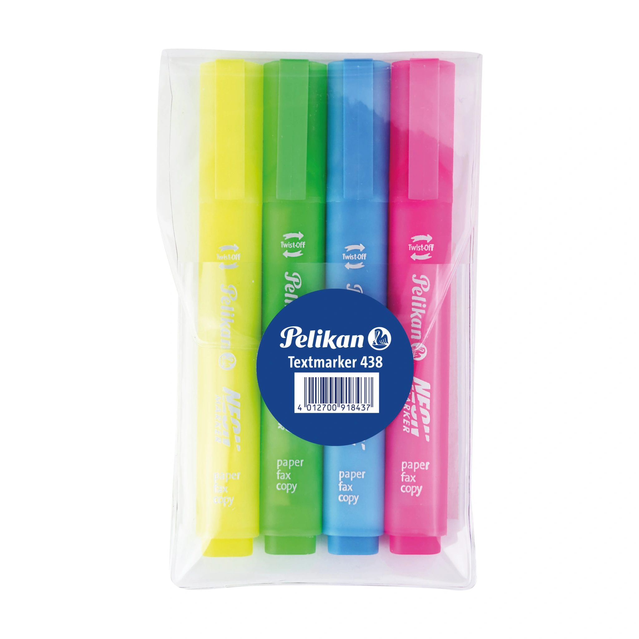 Pelikan Textmarker 438 Neon, 4er Etui (EAN: 4012700918437)