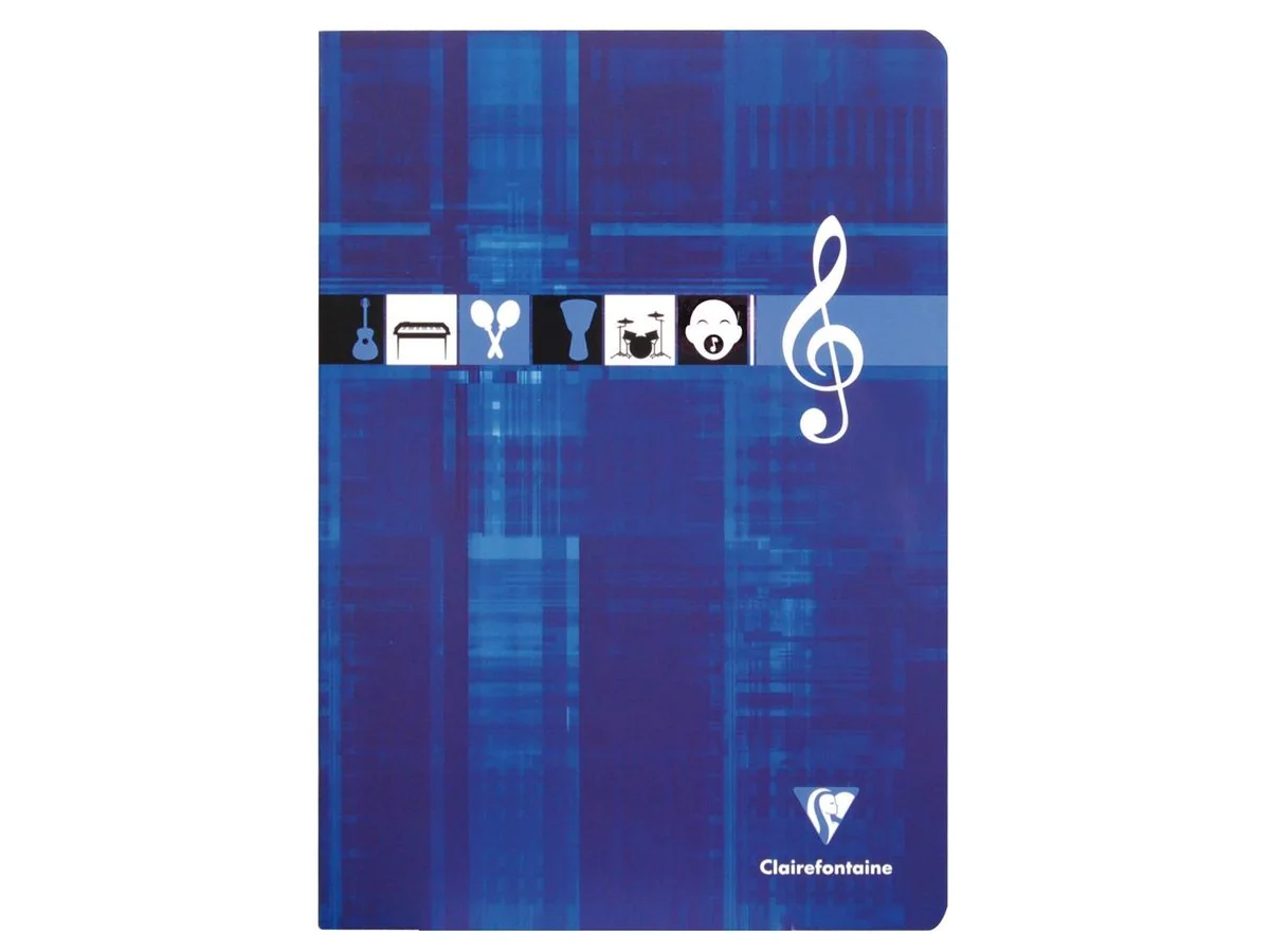 Clairefontaine Musikheft MUSIC + L, A4, 48 Seiten, coloris assortis (EAN: 3329680311402)