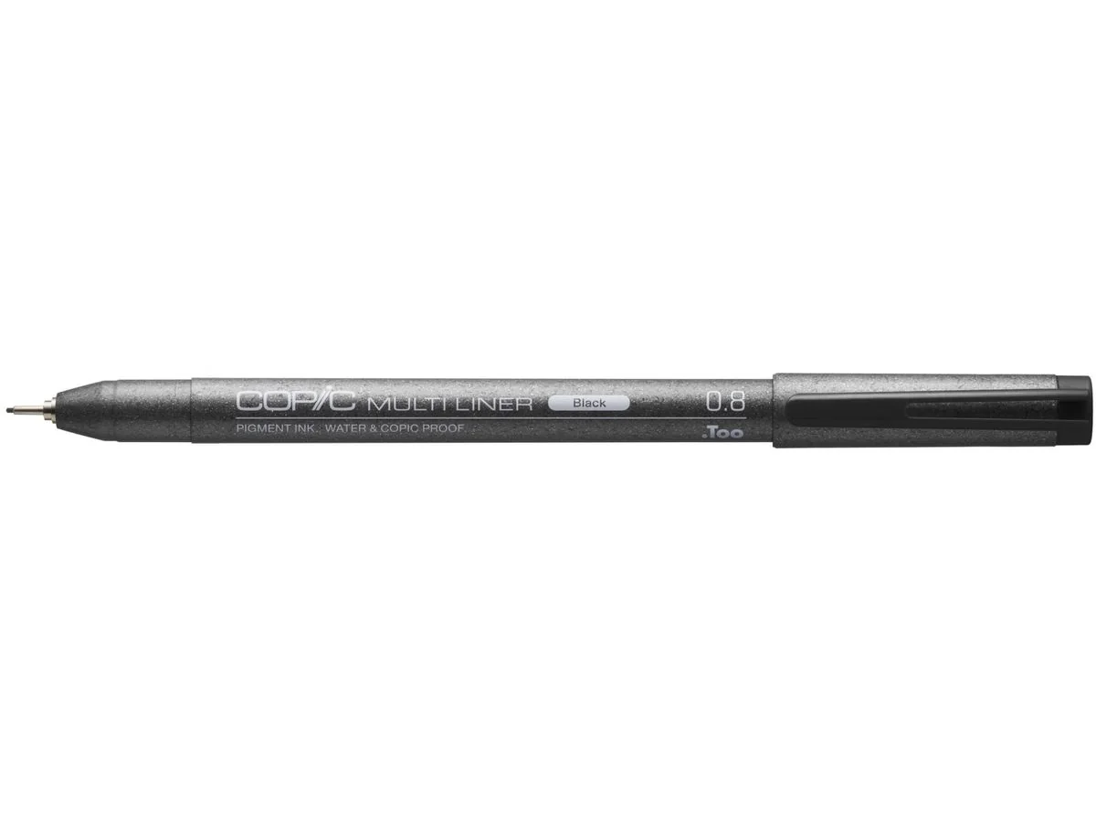 COPIC Fineliner MULTILINER, 0,8 mm, schwarz (EAN: 4511338010211)