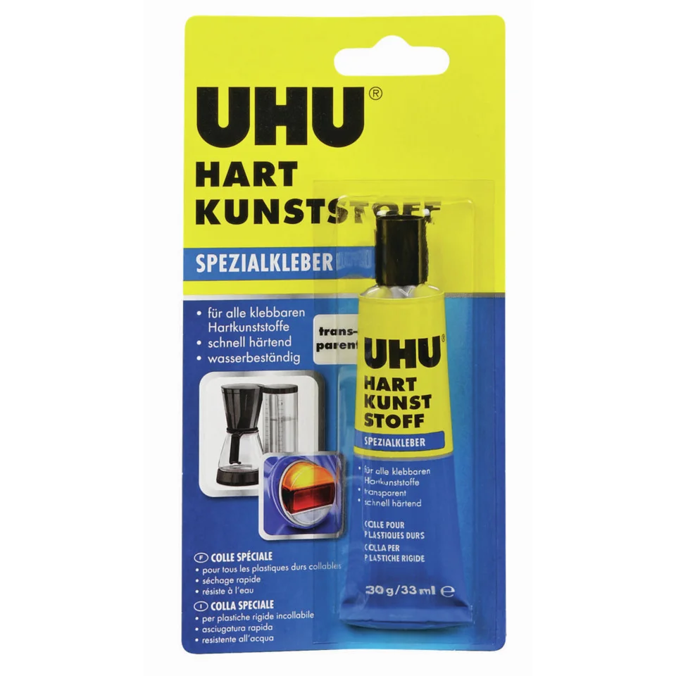 UHU Spezialkleber HART KUNSTSTOFF, 30 g in der Tube (EAN: 4026700466508)
