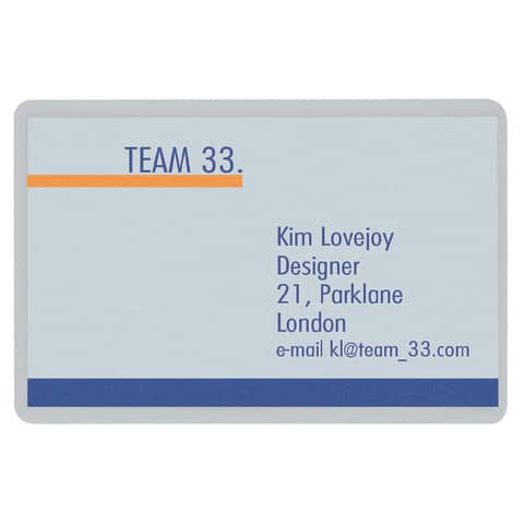 LEITZ Laminierfolientasche für Visitenkarten, 60 x 90 mm (EAN: 4002432377107)