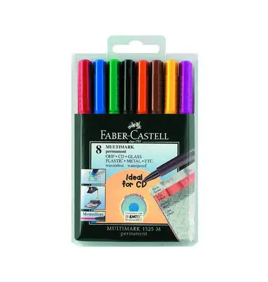 FABER-CASTELL Permanent-Marker MULTIMARK M, 8er Etui (EAN: 4005401525097)
