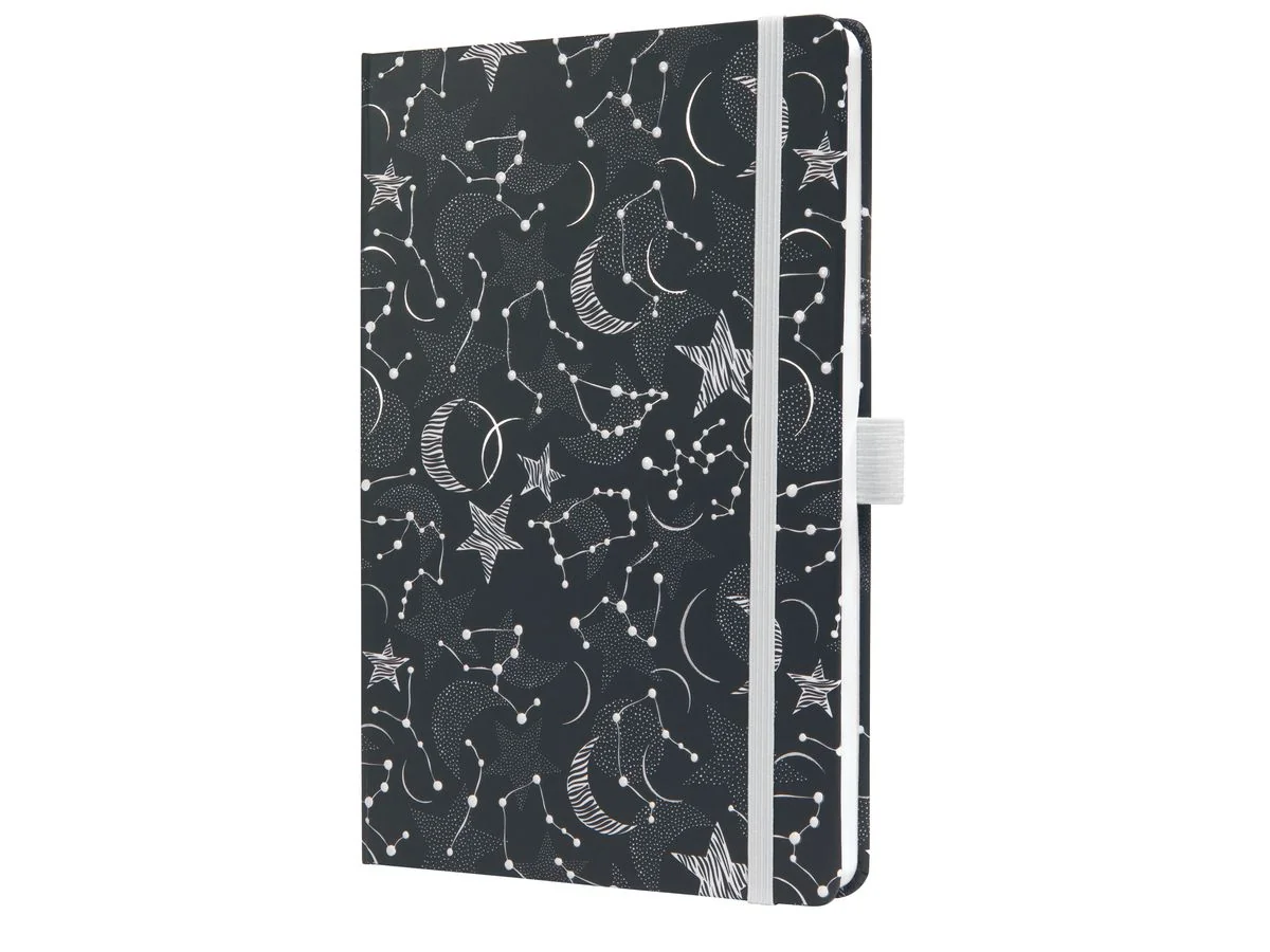 sigel Notizbuch Jolie Beauty "Cosmic Fantasy Black", DIN A5, weißes (EAN: 4004360792359)