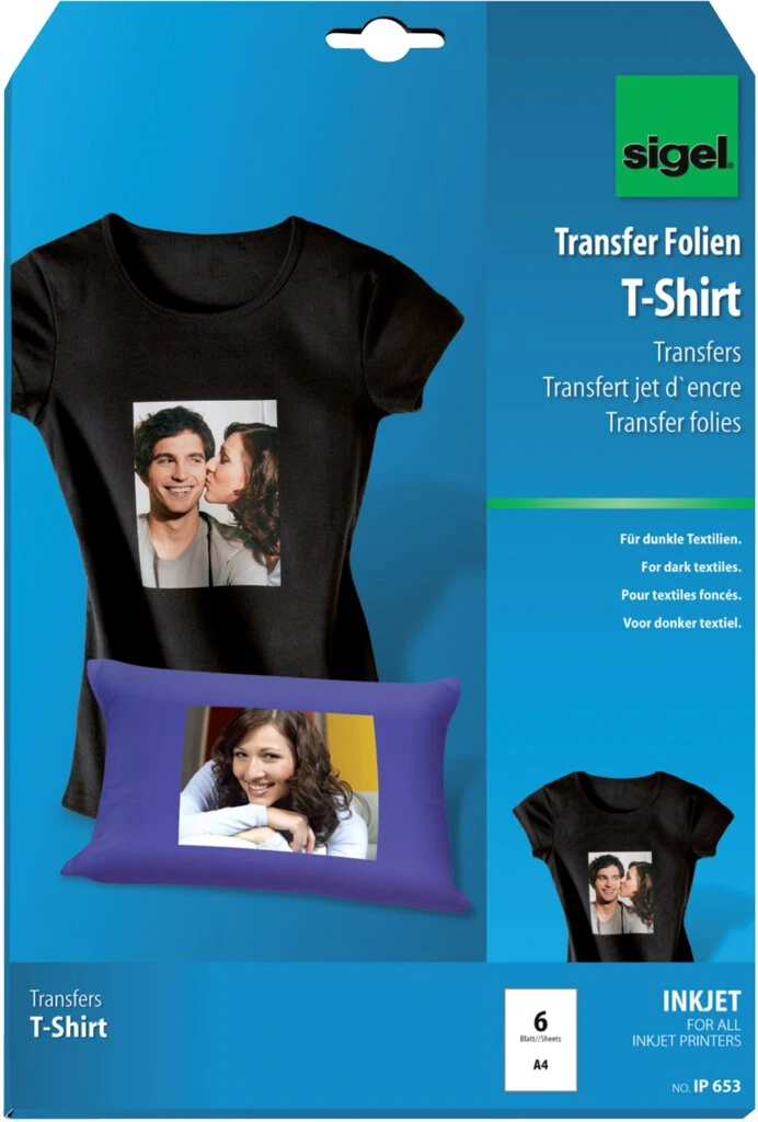 sigel T-Shirt Inkjet-Transfer-Folien, für dunkle Textilien (EAN: 4004360992988)