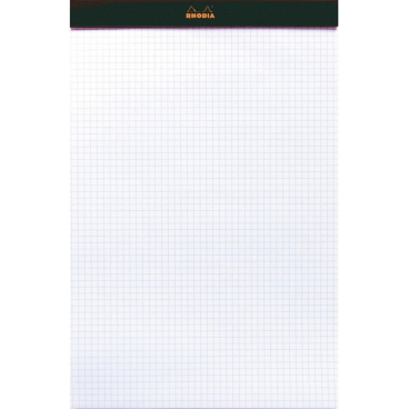 RHODIA Notizblock No. 18, DIN A4, kariert, schwarz (EAN: 3037921820094)