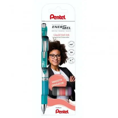 Pentel Gel-Tintenroller EnerGel XmRT Liquid, 4er Set (EAN: 4016284345665)