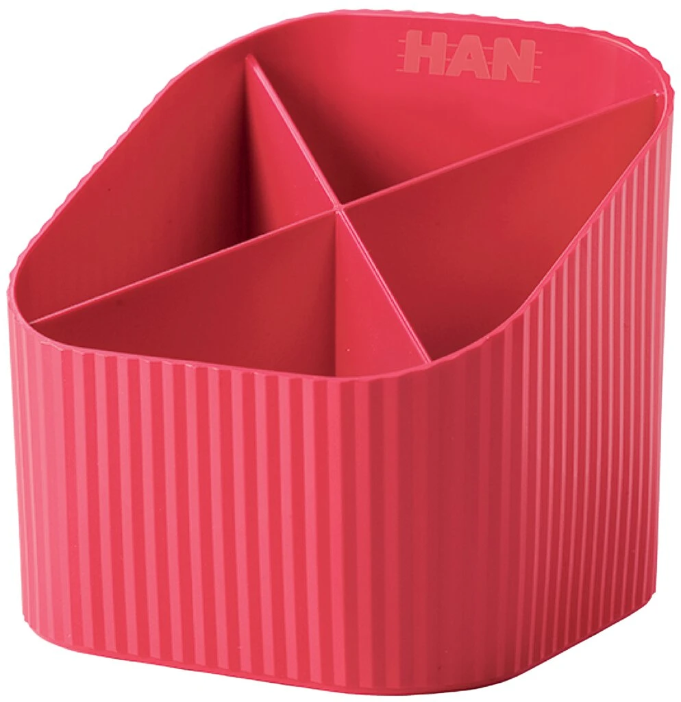 HAN Multiköcher Re-X-LOOP, Öko-Kunststoff, 4 Fächer, rot (EAN: 4012473172852)