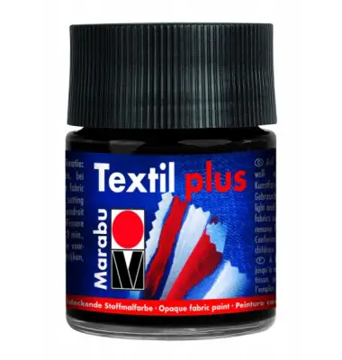 Marabu Stoffmalfarbe Textil plus, 50 ml, schwarz 073 (EAN: 4007751056191)