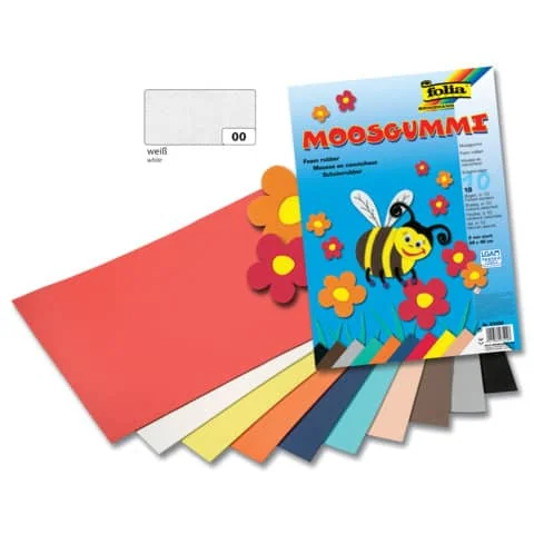 folia Moosgummi, (B)200 x (H)290 mm, weiß (EAN: 4001868231007)