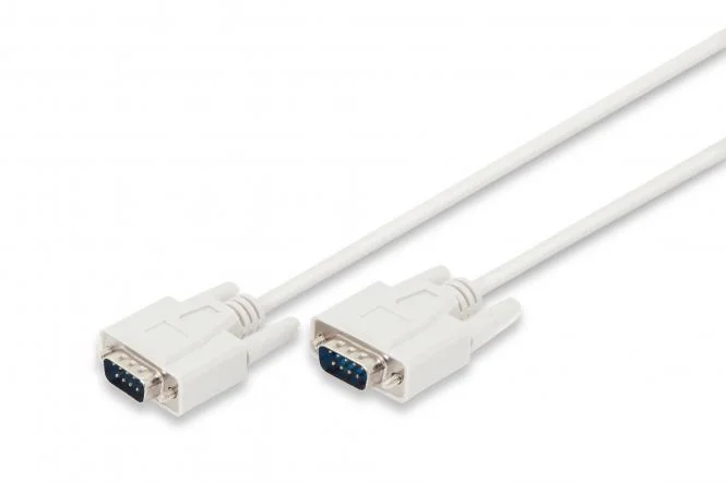 DIGITUS 9-Pol Sub-D Kabel, Stecker - Stecker, 2,0 m, beige (EAN: 4016032301165)