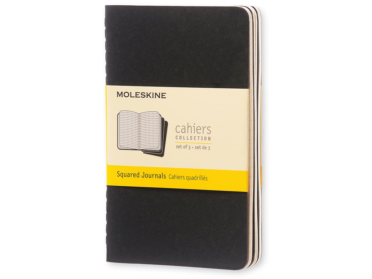MOLESKINE Notizheft Cahier, P/A6, kariert, Karton, schwarz (EAN: 9788883704901)