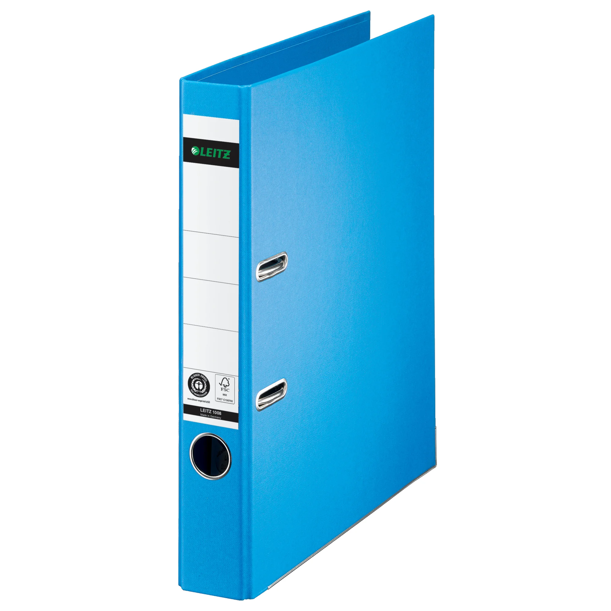 LEITZ Vollpapier-Ordner, 180 Grad, DIN A4, 50 mm, hellblau (EAN: 4002432102914)