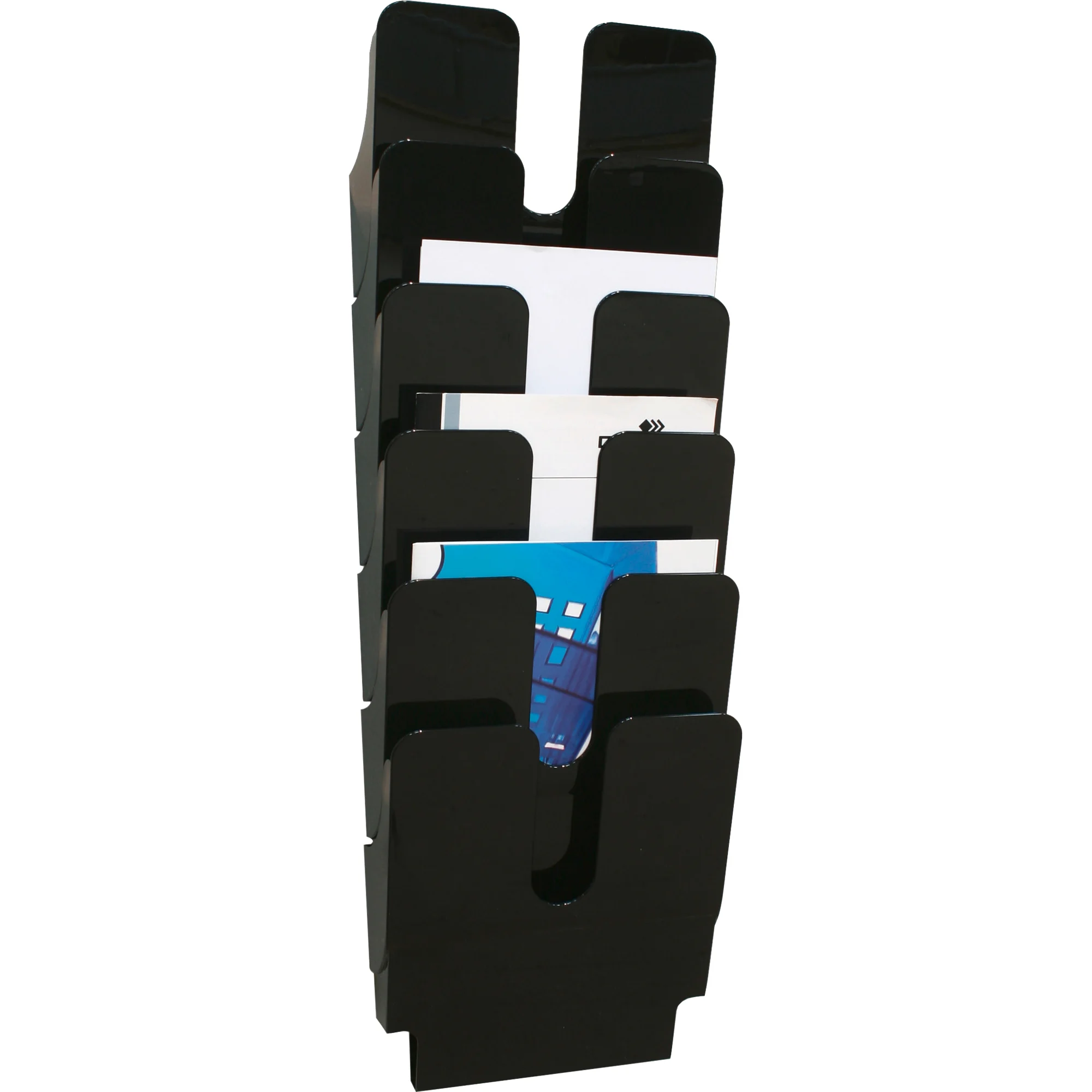 DURABLE Wand-Prospekthalter-Set "FLEXIPLUS 6", A4, 6 Fächer (EAN: 7318080008063)