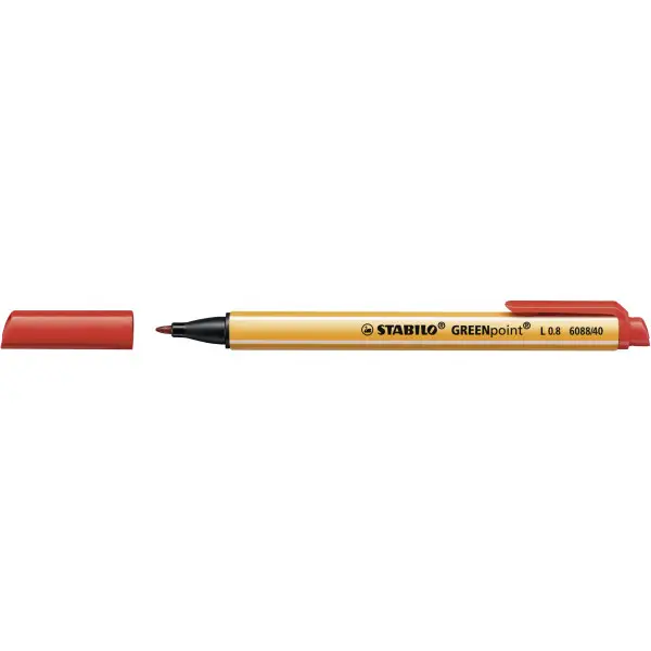 STABILO Faserschreiber GREENpoint, 0,8 mm, rot (EAN: 4006381399036)