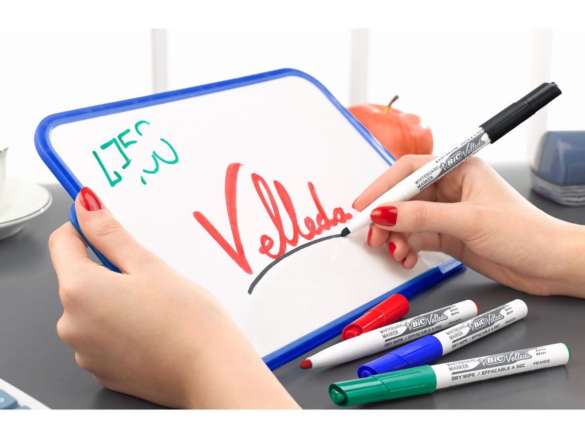 BIC Whiteboard-Marker Velleda 1741, Rundspitze, 4er Etui (EAN: 3086120017446)
