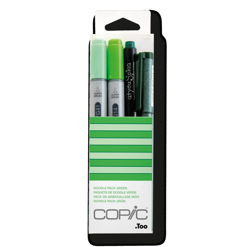 COPIC Marker ciao, 4er Set "Doodle Pack Green" (EAN: 4511338053867)