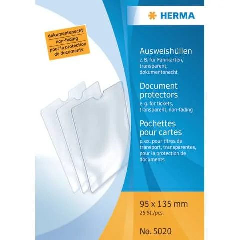 HERMA Ausweishülle, PP, 1-fach, 0,14 mm, Format: 95 x 135 mm (EAN: 4008705050203)