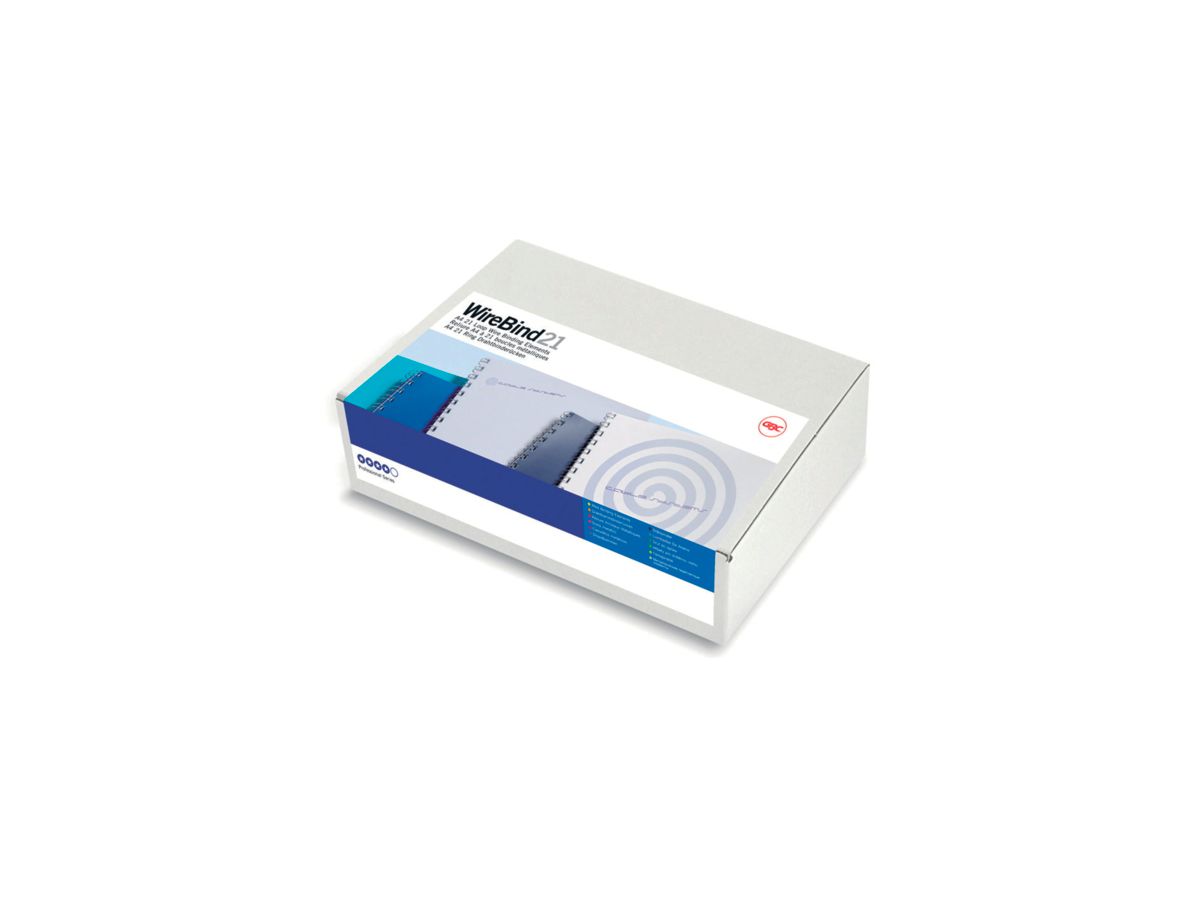 GBC Drahtbinderücken WireBind, A4, 21 Ringe, 8 mm, weiß (EAN: 0013465165184)