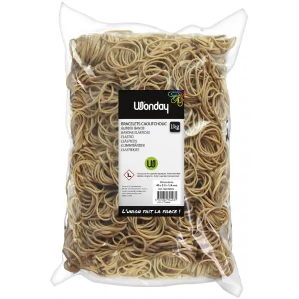 Wonday Gummibänder, natur, Breite: 10 mm, Großpackung (EAN: 3701254705167)