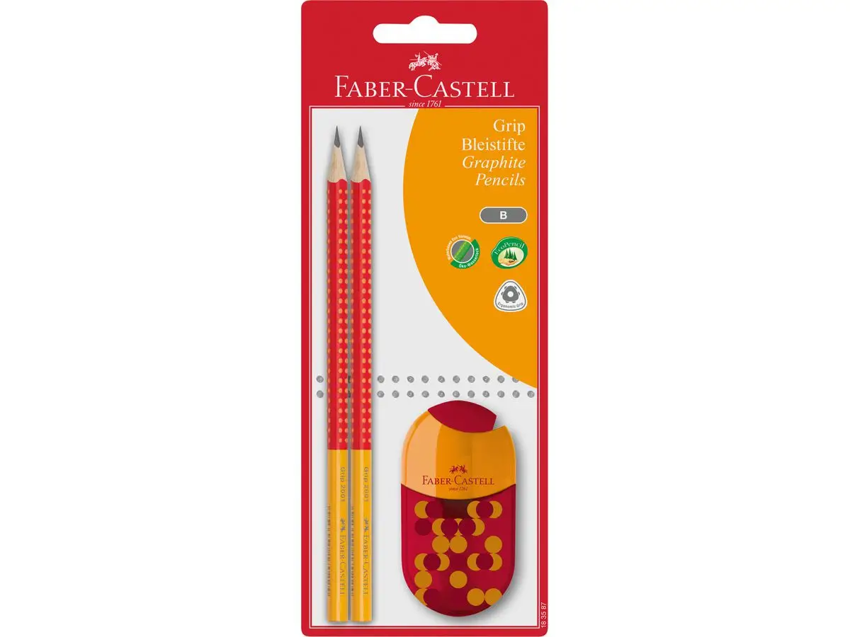 FABER-CASTELL Schreibset GRIP TWO TONE, Blisterkarte (EAN: 4005401835875)