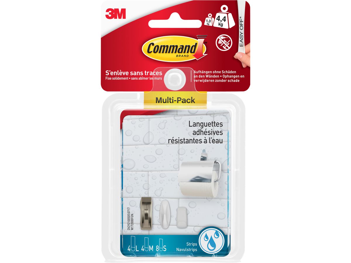 3M Command Bad-Klebestreifen Strips, Multipack (S/M/L) (EAN: 5902658083549)