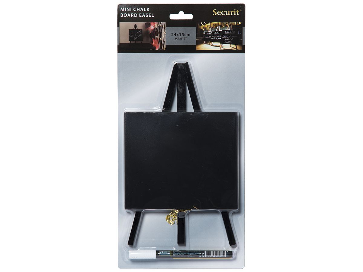 Securit Tisch-Kreidetafel MINI mit Staffelei, schwarz (EAN: 8718226495426)