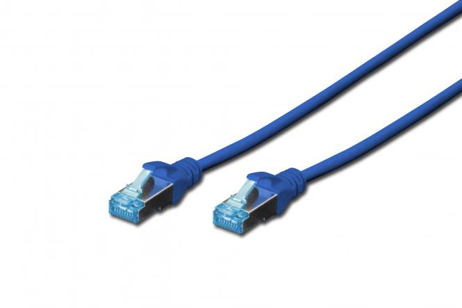 DIGITUS Patchkabel Kat. 5e, SF/UTP, 1,0 m, blau (EAN: 4016032199731)