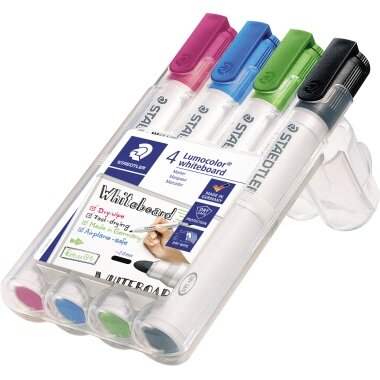 STAEDTLER Lumocolor Whiteboard-Marker 351, 4er Etui (EAN: 4007817074428)