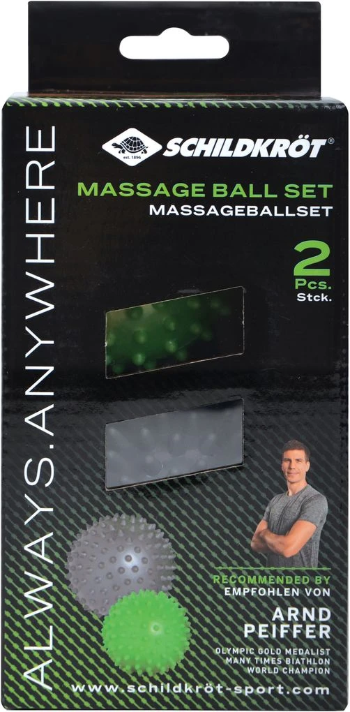 SCHILDKRÖT Noppenball-/Massageball-Set, grau / grün (EAN: 4000885600544)