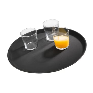 APS Serviertablett NOSLIDE, Durchmesser: 275 mm, schwarz (EAN: 4004133005471)
