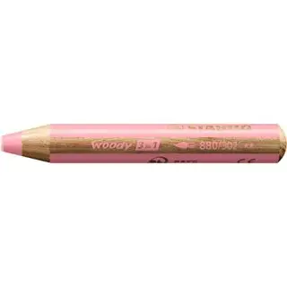 STABILO Multitalentstift woody 3 in 1, rund, pastellpink (EAN: 4006381577915)