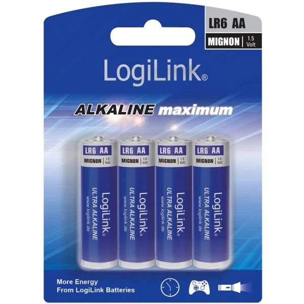 LogiLink Alkaline Batterie "Ultra Power", Mignon (AA/LR6) (EAN: 4052792046915)