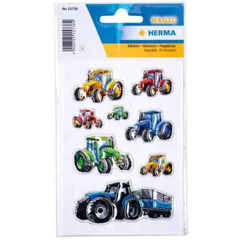 HERMA Sticker MAGIC "Traktoren Rennen" (EAN: 4008705157384)
