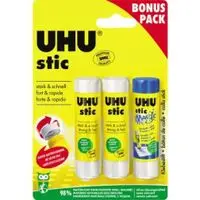 UHU Klebestift stic, lösemittelfrei, 2 x 21 g Vorteilspack (EAN: 4026700521900)