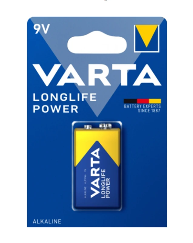 VARTA Alkaline Batterie Longlife Power, E-Block (9V/6LR61) (EAN: 4008496559862)