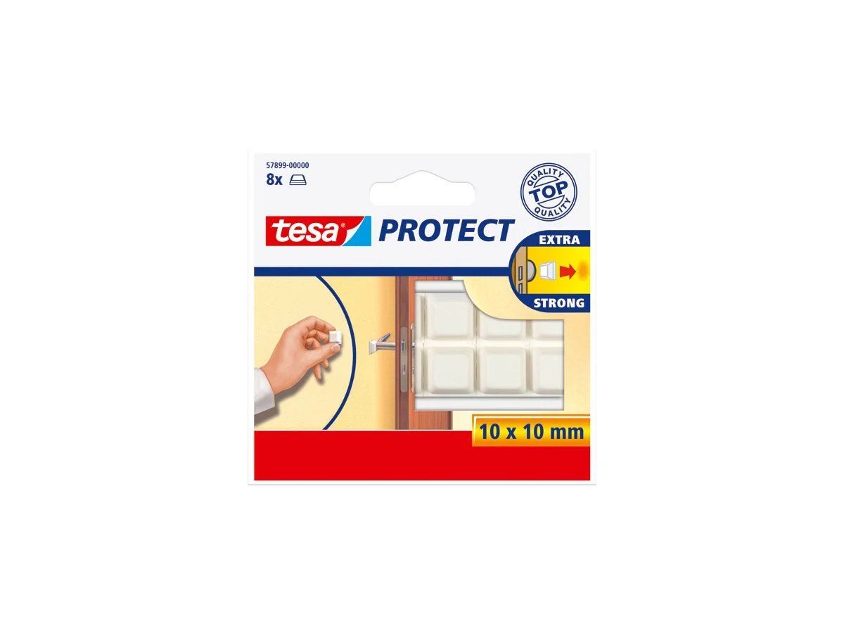 tesa Protect Schutzpuffer, quadratisch, 10 x 10 mm, weiß (EAN: 4042448885074)