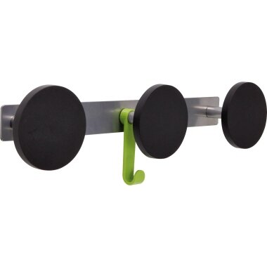 ALBA Wandgarderobe "S3", 3 Haken, grau/schwarz (EAN: 3129710011957)
